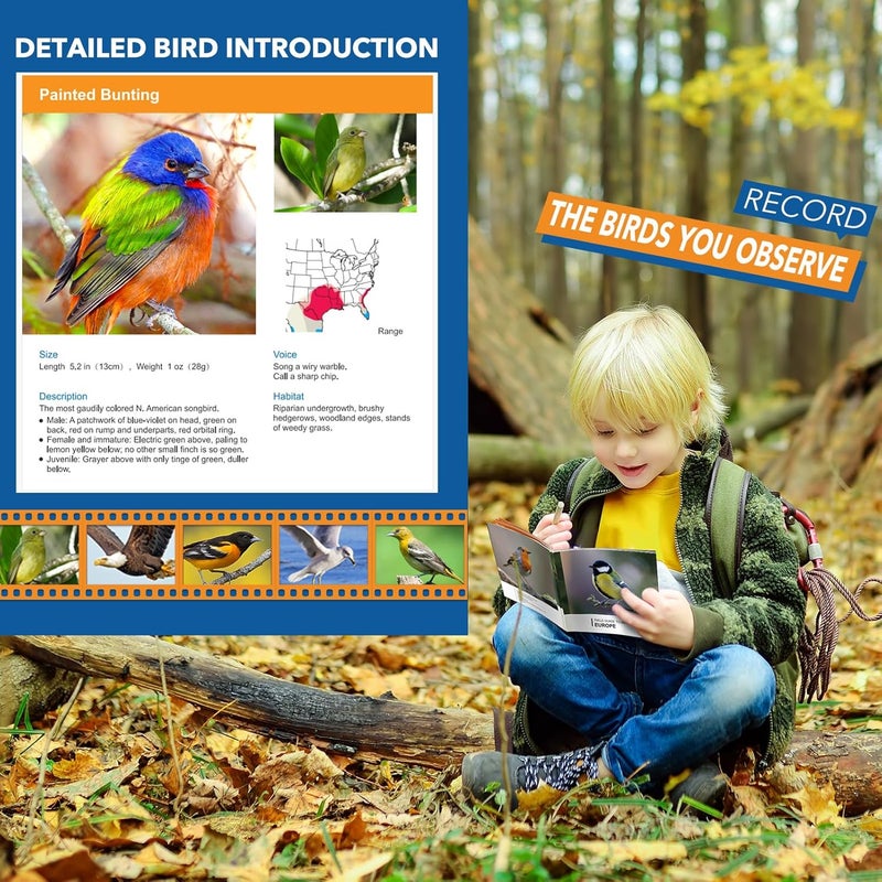 LET'SGO 3-8 Year Old Boy Girl Toys: LET'S GO! Shockproof Binoculars for Kids Bird Watching 3 4 5 6 7 Year Old Boys Girls Outdoor Travel Toy for Kid Ages 4-7 Toddler Toy Binoculars Christmas Stocking Stuffers - Image 4